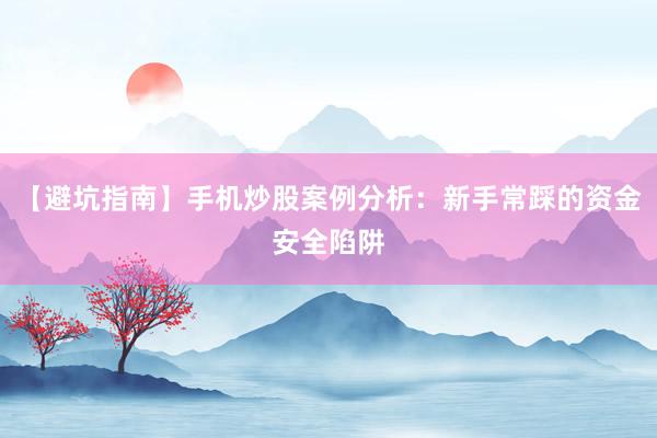 【避坑指南】手机炒股案例分析:新手常踩的资金安全陷阱
