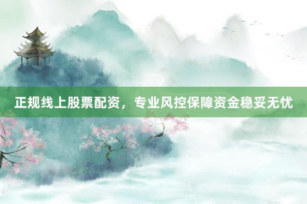 正规线上股票配资，专业风控保障资金稳妥无忧