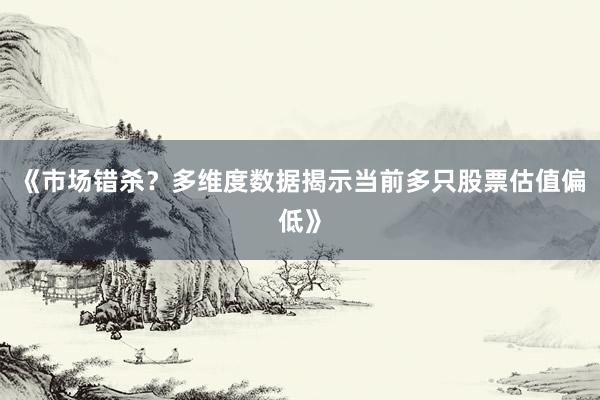 《市场错杀？多维度数据揭示当前多只股票估值偏低》