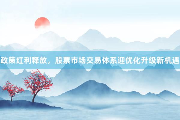 政策红利释放，股票市场交易体系迎优化升级新机遇