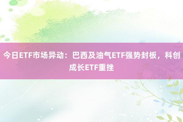 今日ETF市场异动:巴西及油气ETF强势封板,科创成长ETF重挫